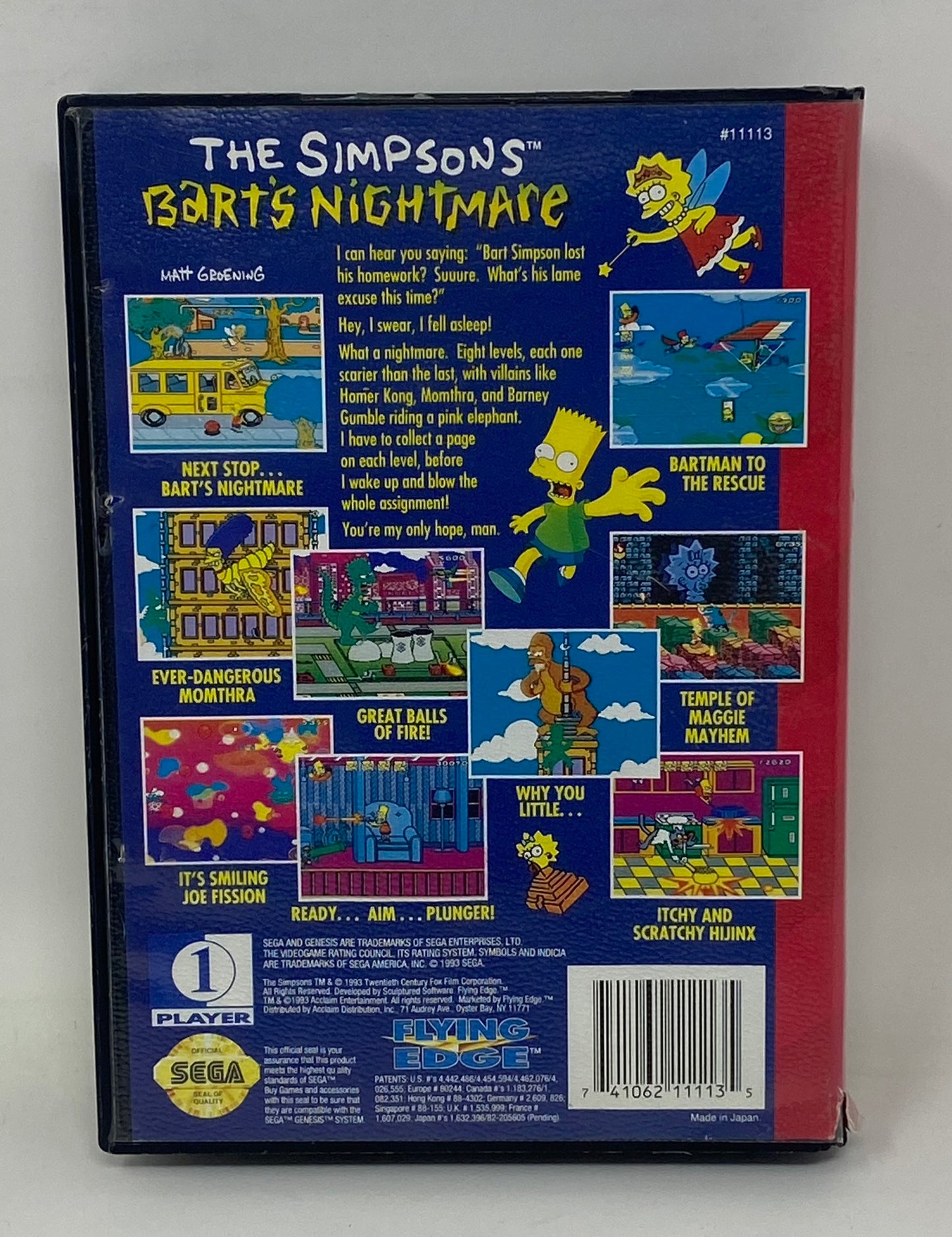 Sega Genesis - The Simpon's Bart's Nightmare