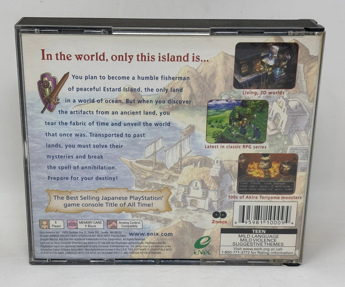 Sony PlayStation - Dragon Warrior VII 7 - Complete