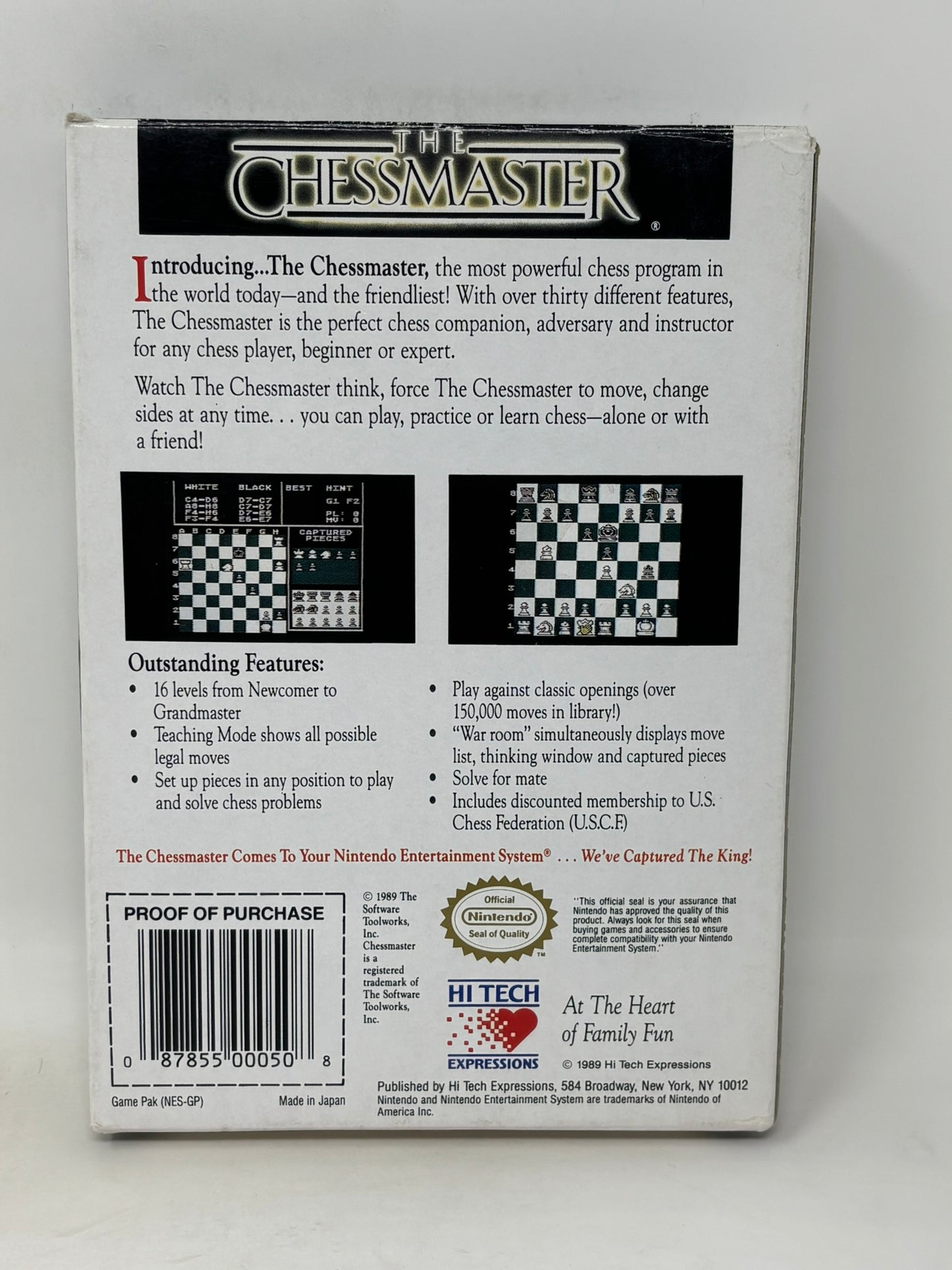 NES Nintendo - The Chessmaster - Complete