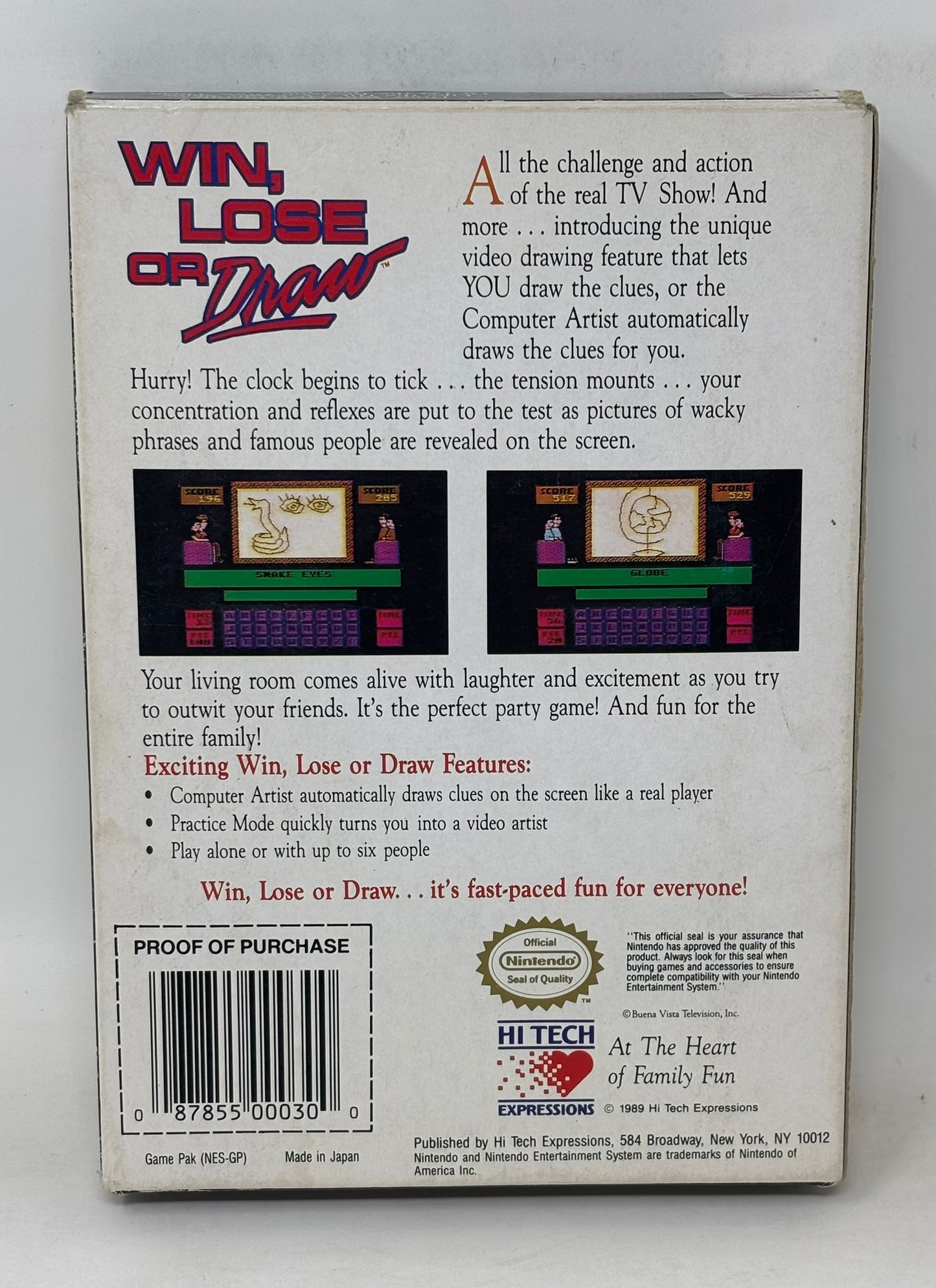 NES Nintendo - Win Lose or Draw - Complete