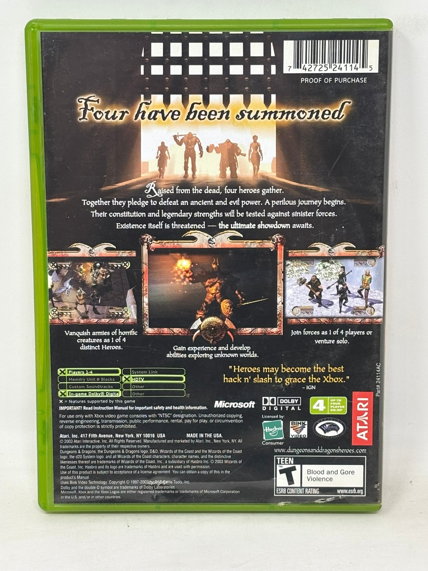 XBox - Dungeons & Dragons Heroes - Complete