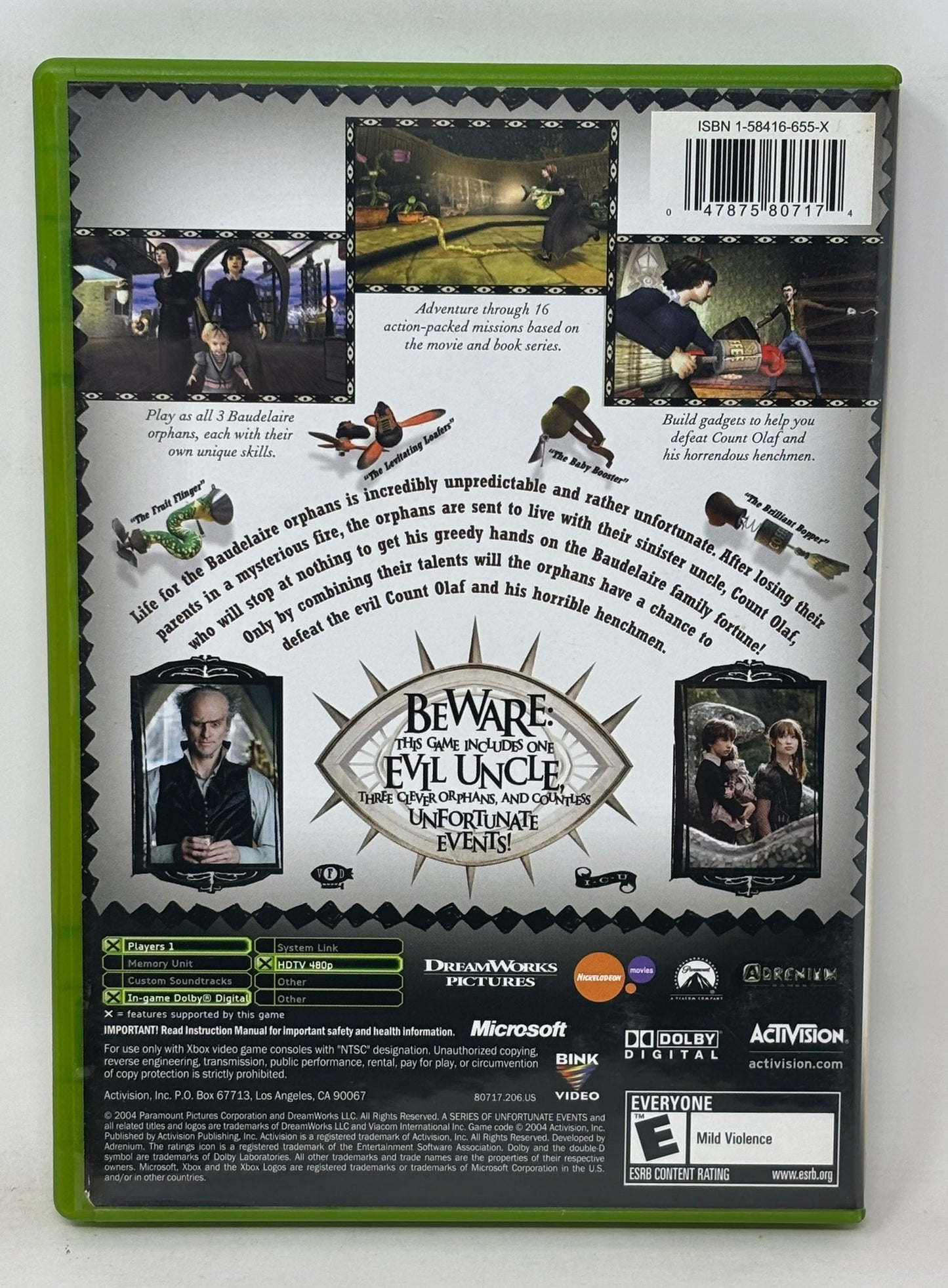 XBox - Lemony Snicket's A Series of Unfortunate Events - Complete