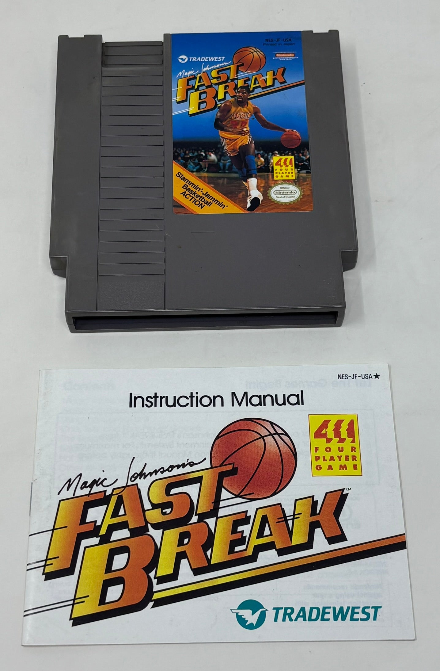 NES Nintendo - Magic Johnson's Fast Break w/ Manual