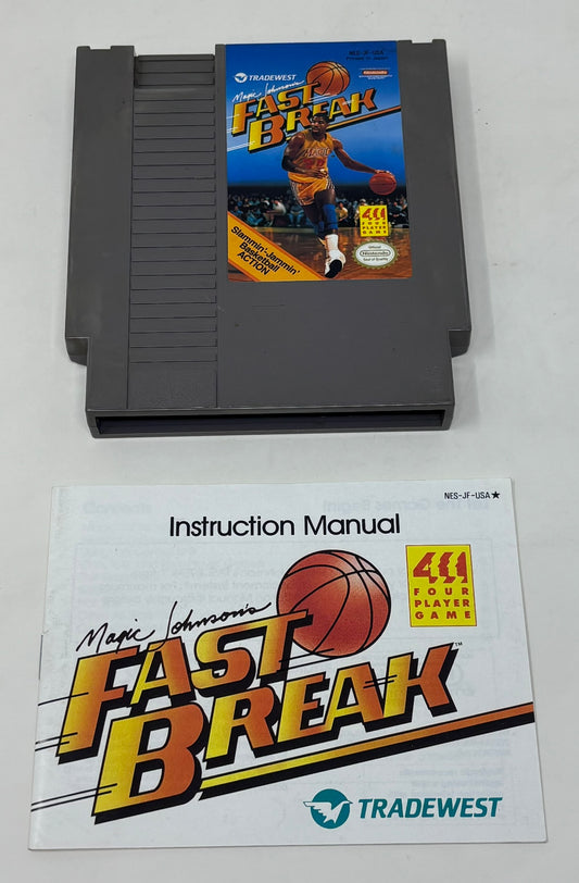NES Nintendo - Magic Johnson's Fast Break w/ Manual