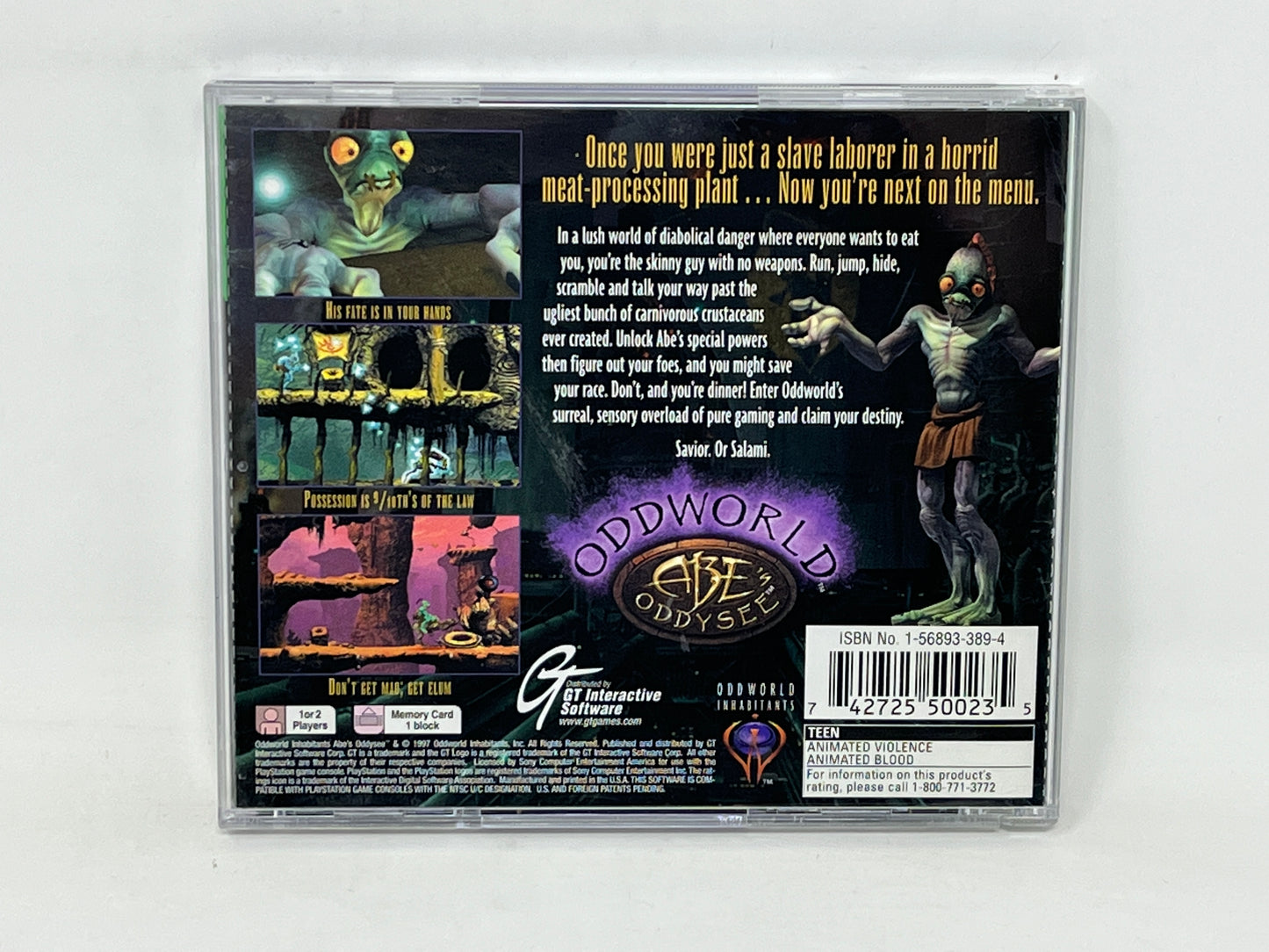 Sony PlayStation - Oddworld Abe's Oddysee (Greatest Hits) Complete