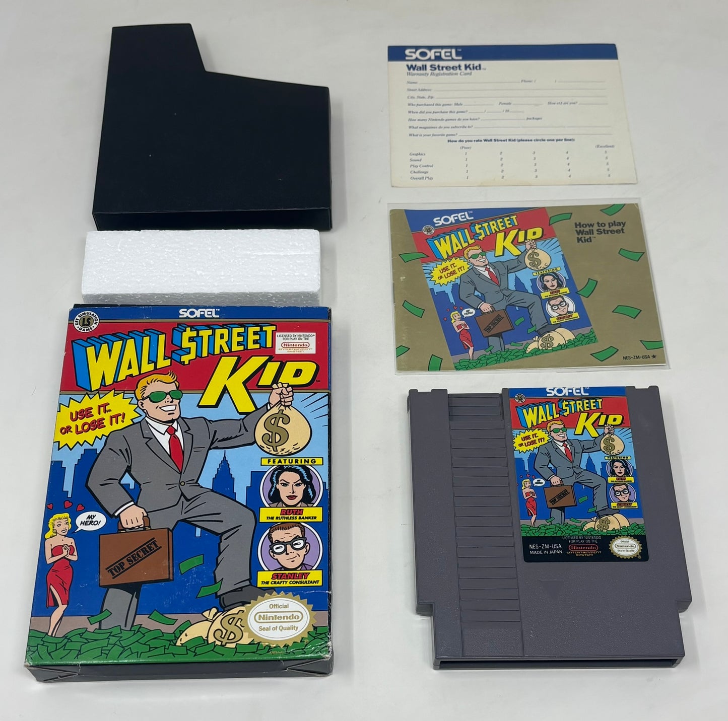NES Nintendo - Wall Street Kid - CIB Complete