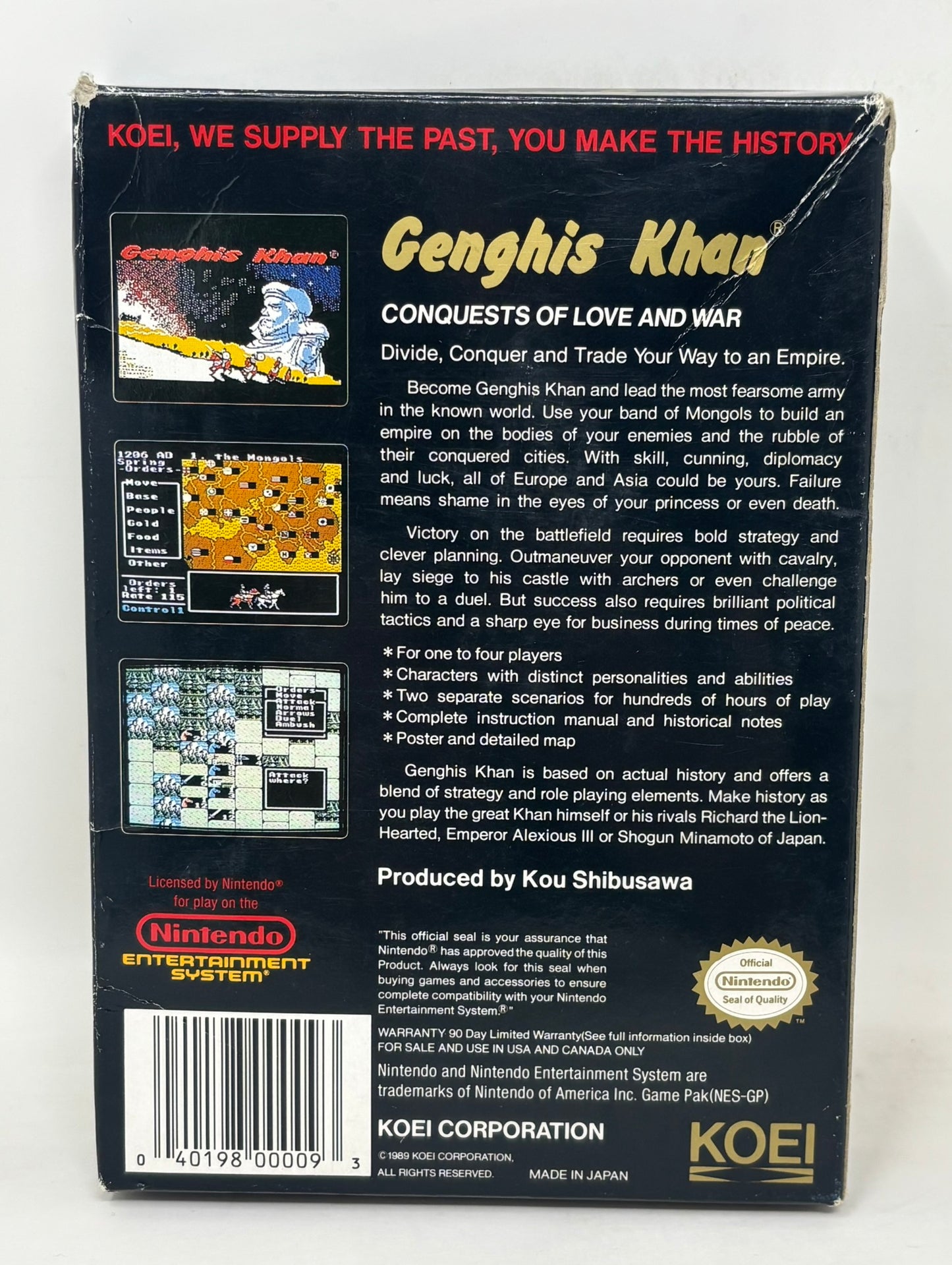 NES Nintendo - Genghis Khan - Complete