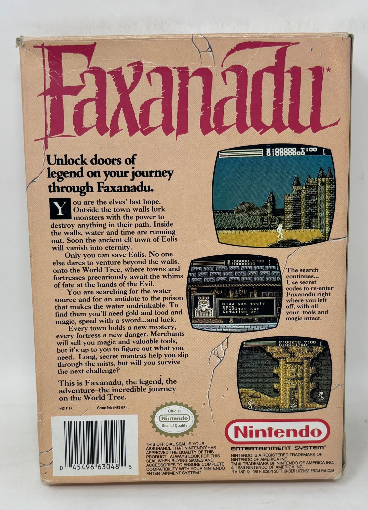 NES Nintendo - Faxanadu - Complete