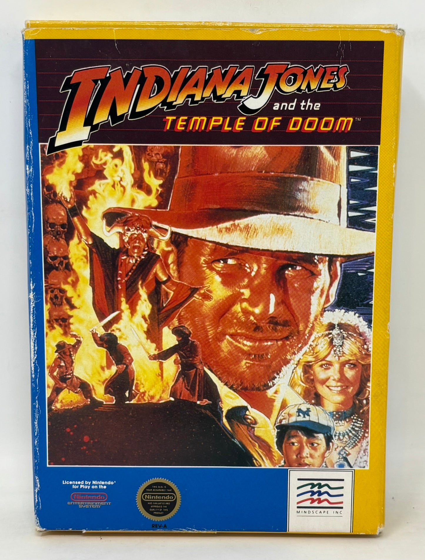 NES Nintendo - Indiana Jones & The Temple of Doom (Mindscape) Complete