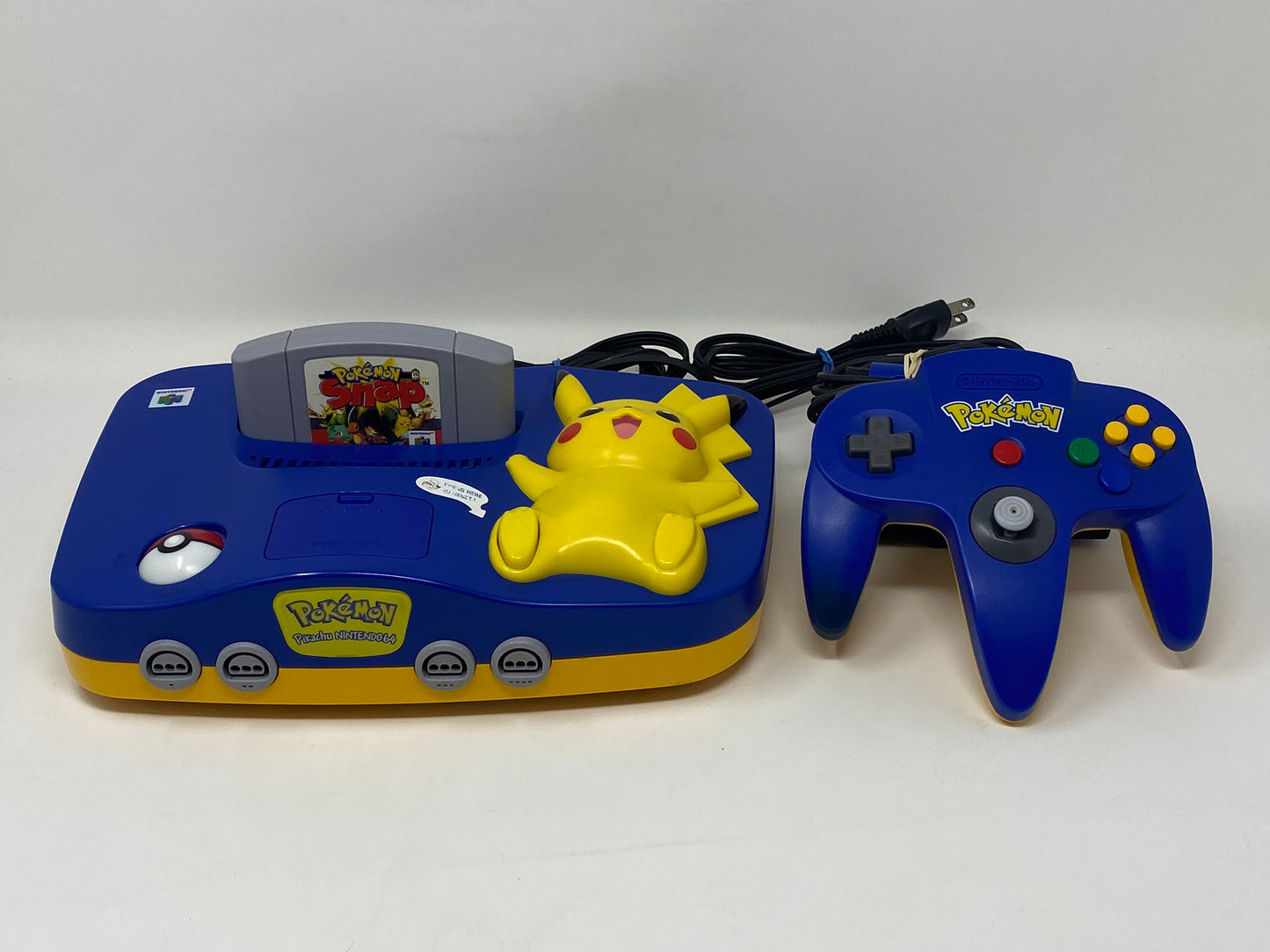 Nintendo 64 Pikachu Pokemon Console w/ Controller & Pokemon Snap - NUS-101USA / Tested