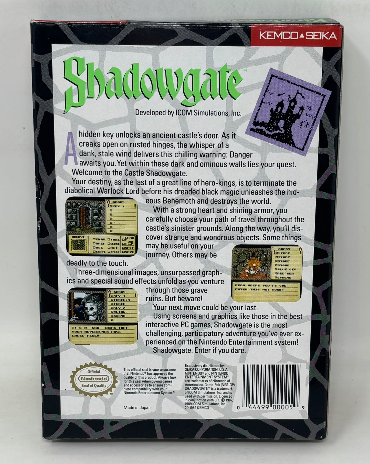 NES Nintendo - Shadowgate - Complete