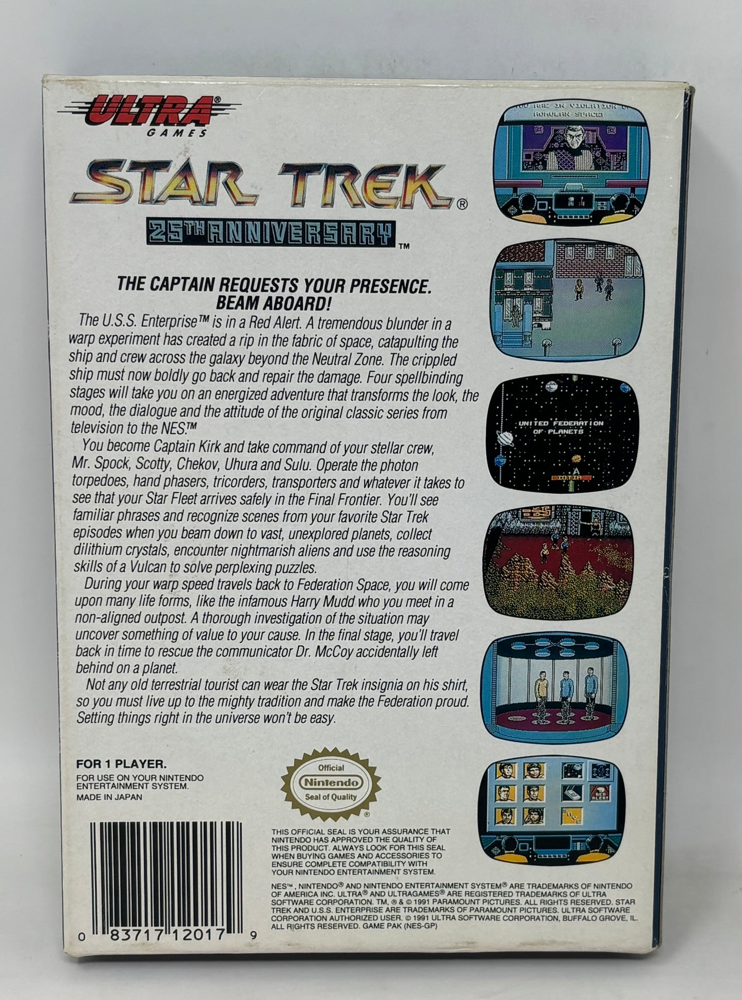 NES Nintendo - Star Trek 25th Anniversary - Tested