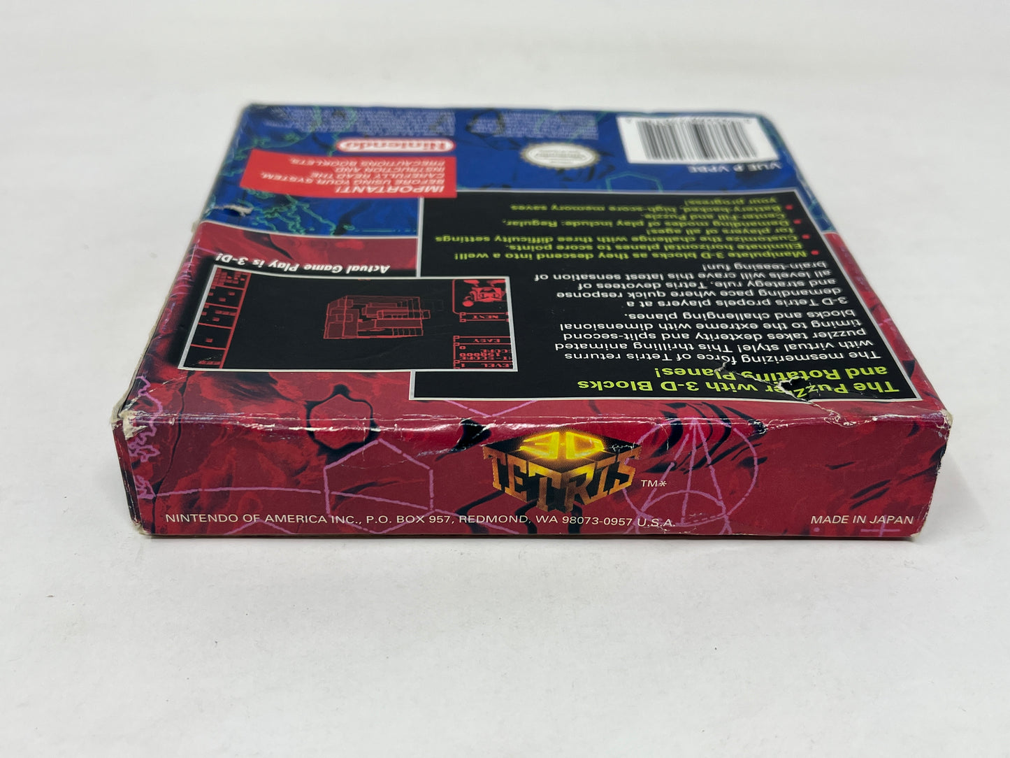 Nintendo Virtual Boy - 3D Tetris - Complete