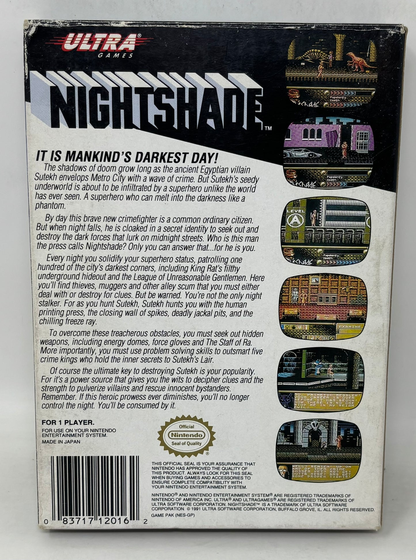 NES Nintendo - Nightshade - Complete