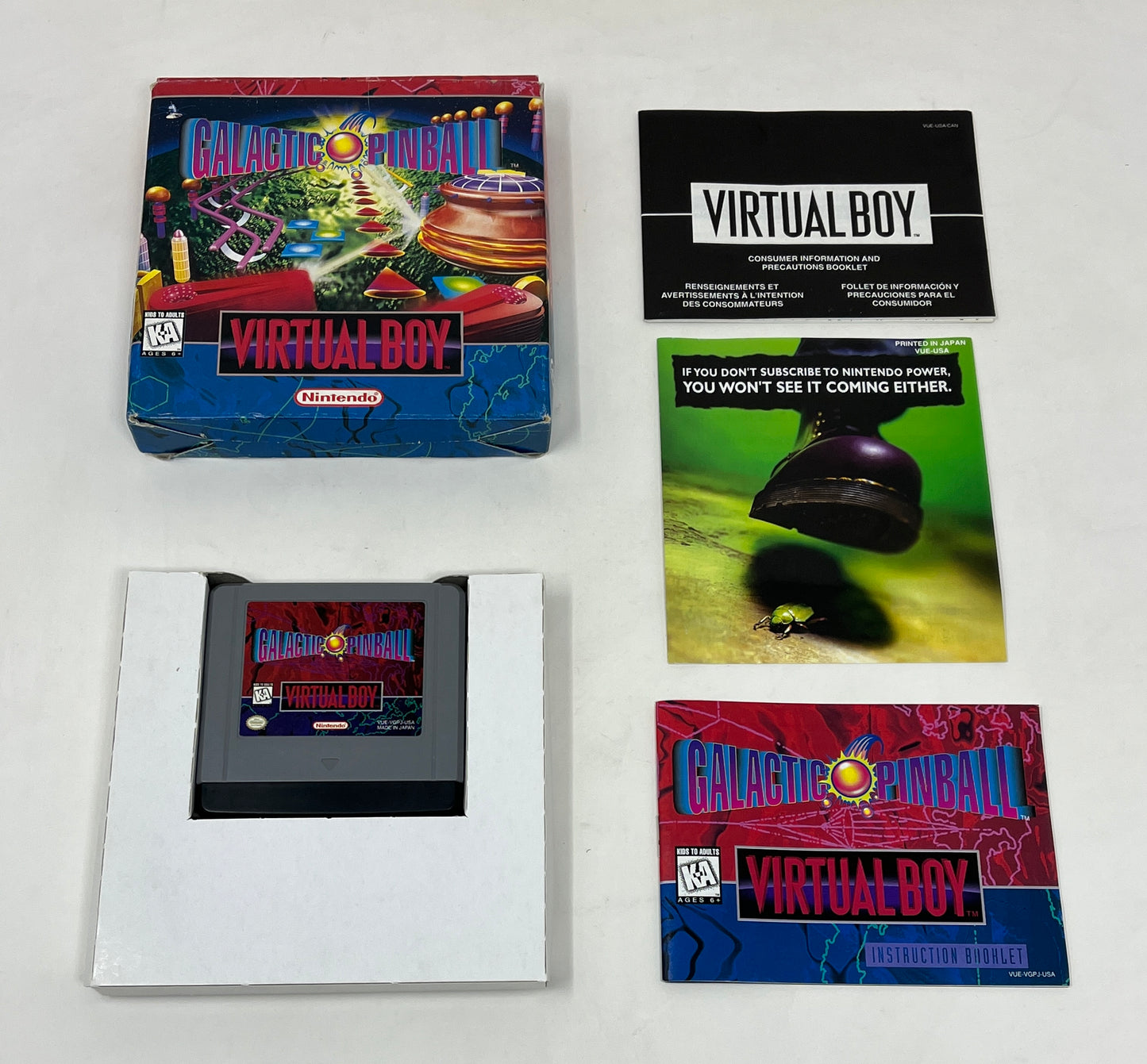 Nintendo Virtual Boy - Galactic Pinball - Complete