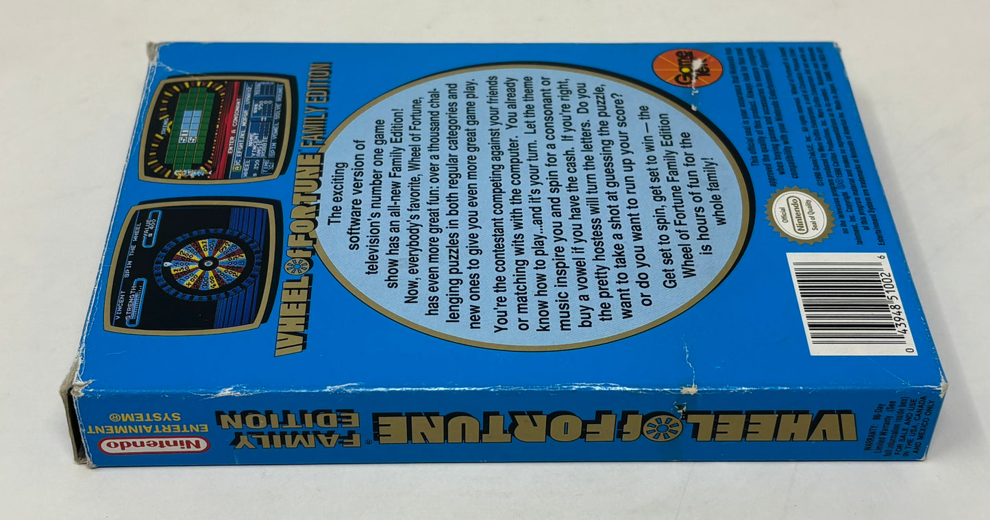 NES Nintendo - Wheel of Fortune Family Edition - Complete