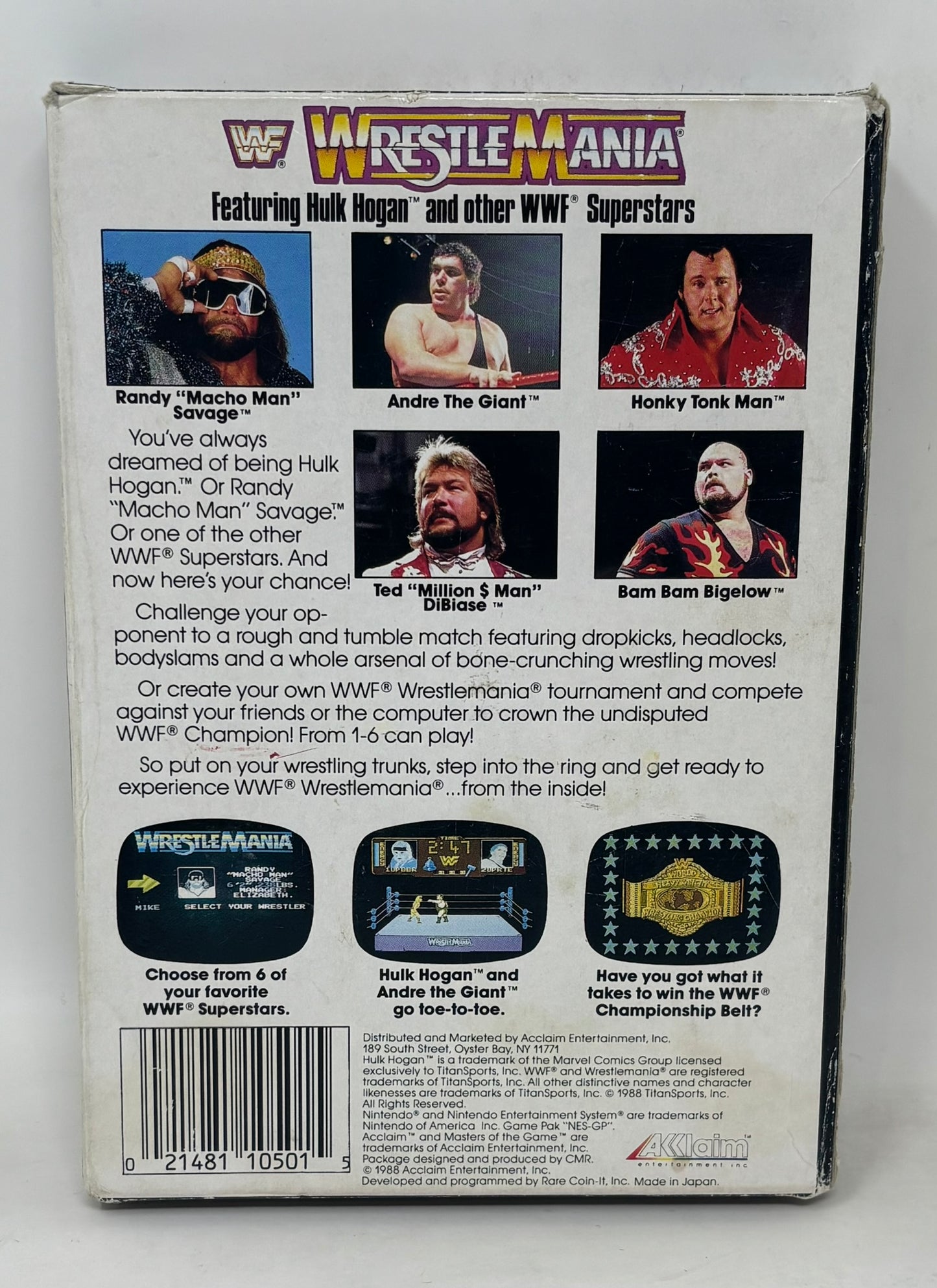 NES Nintendo - WWF Wrestlemania - Complete