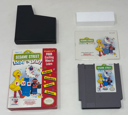NES Nintendo - Sesame Street ABC & 123 - Complete