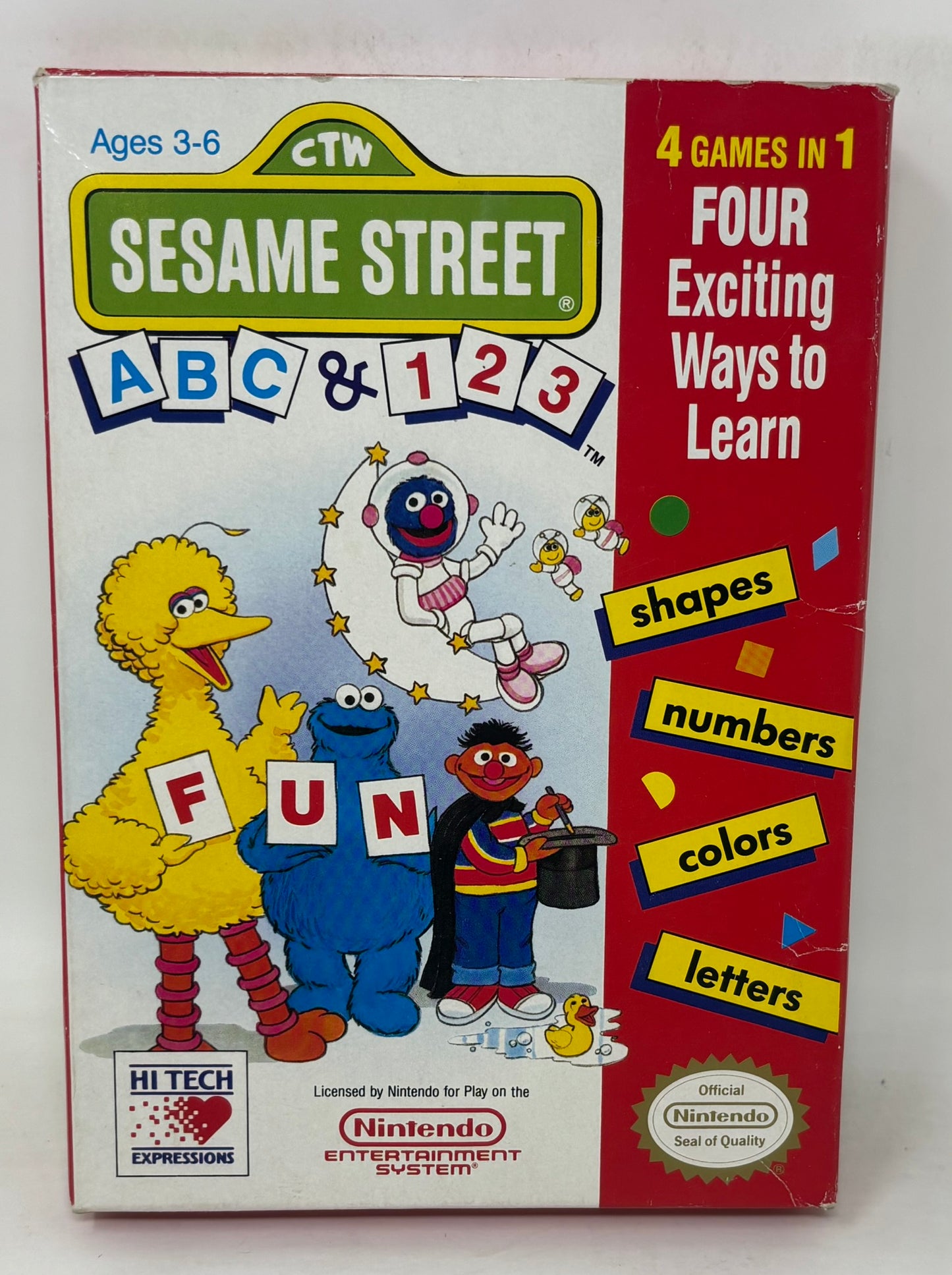 NES Nintendo - Sesame Street ABC & 123 - Complete