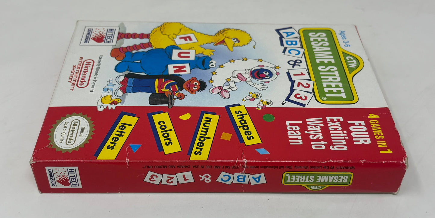 NES Nintendo - Sesame Street ABC & 123 - Complete