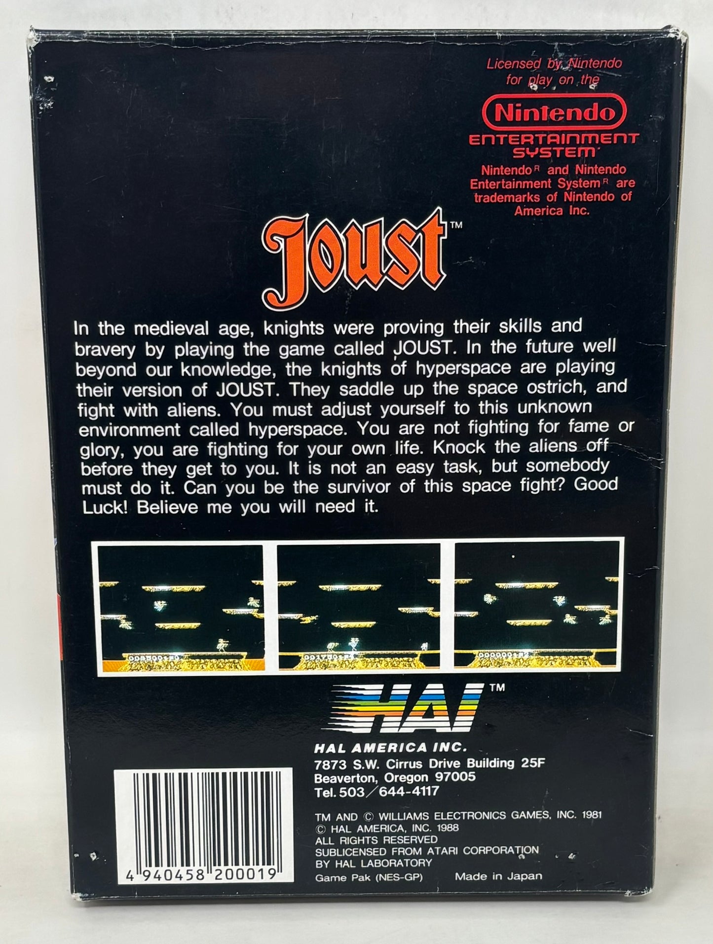 NES Nintendo - Joust - Complete
