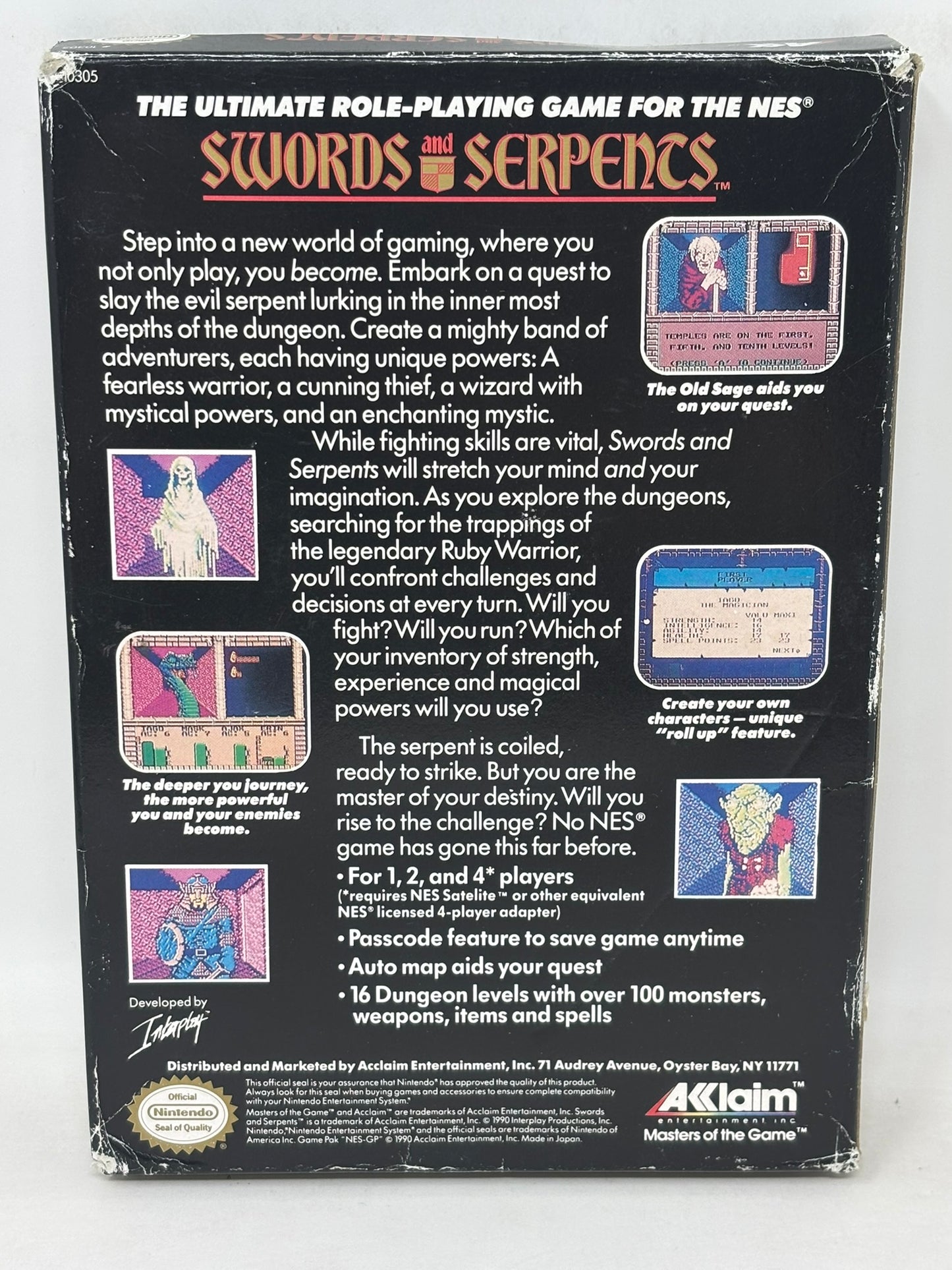 NES Nintendo - Swords and Serpents - Complete