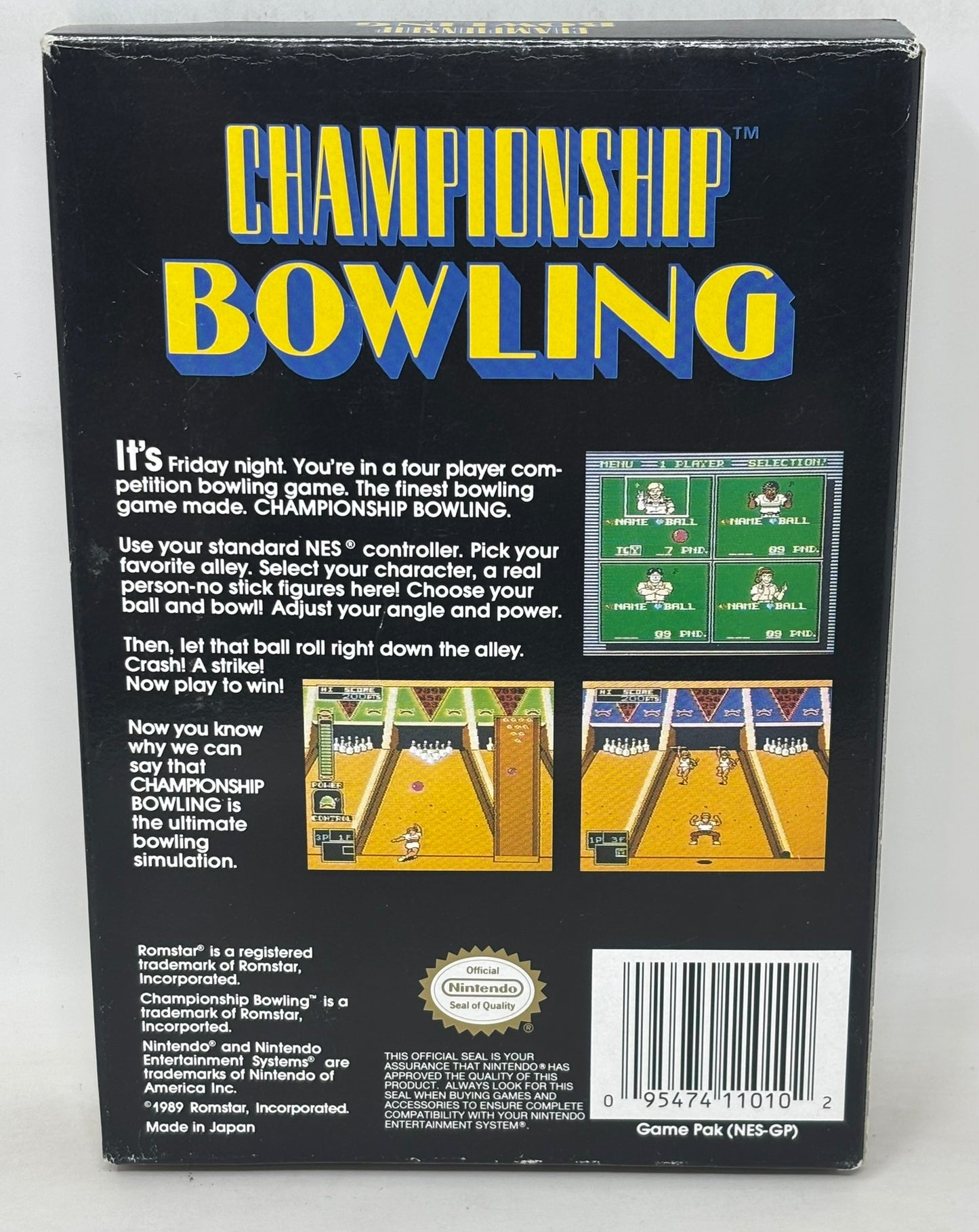 NES Nintendo - Championship Bowling - Complete