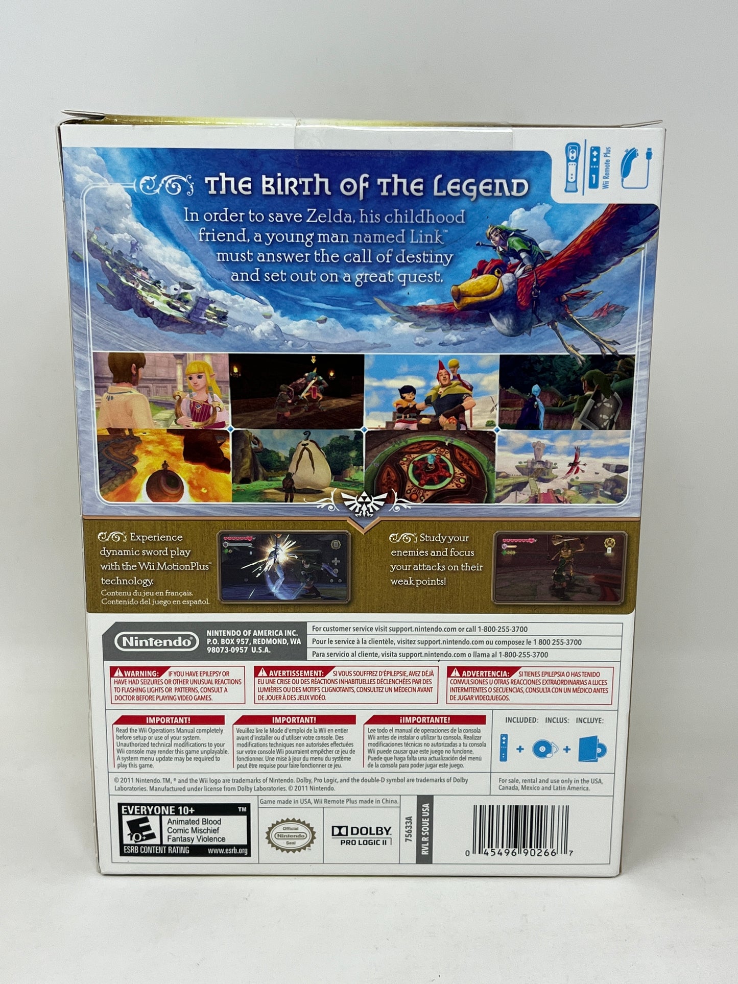 Nintendo Wii - Legend of Zelda Skyward Sword Controller Bundle - BRAND NEW