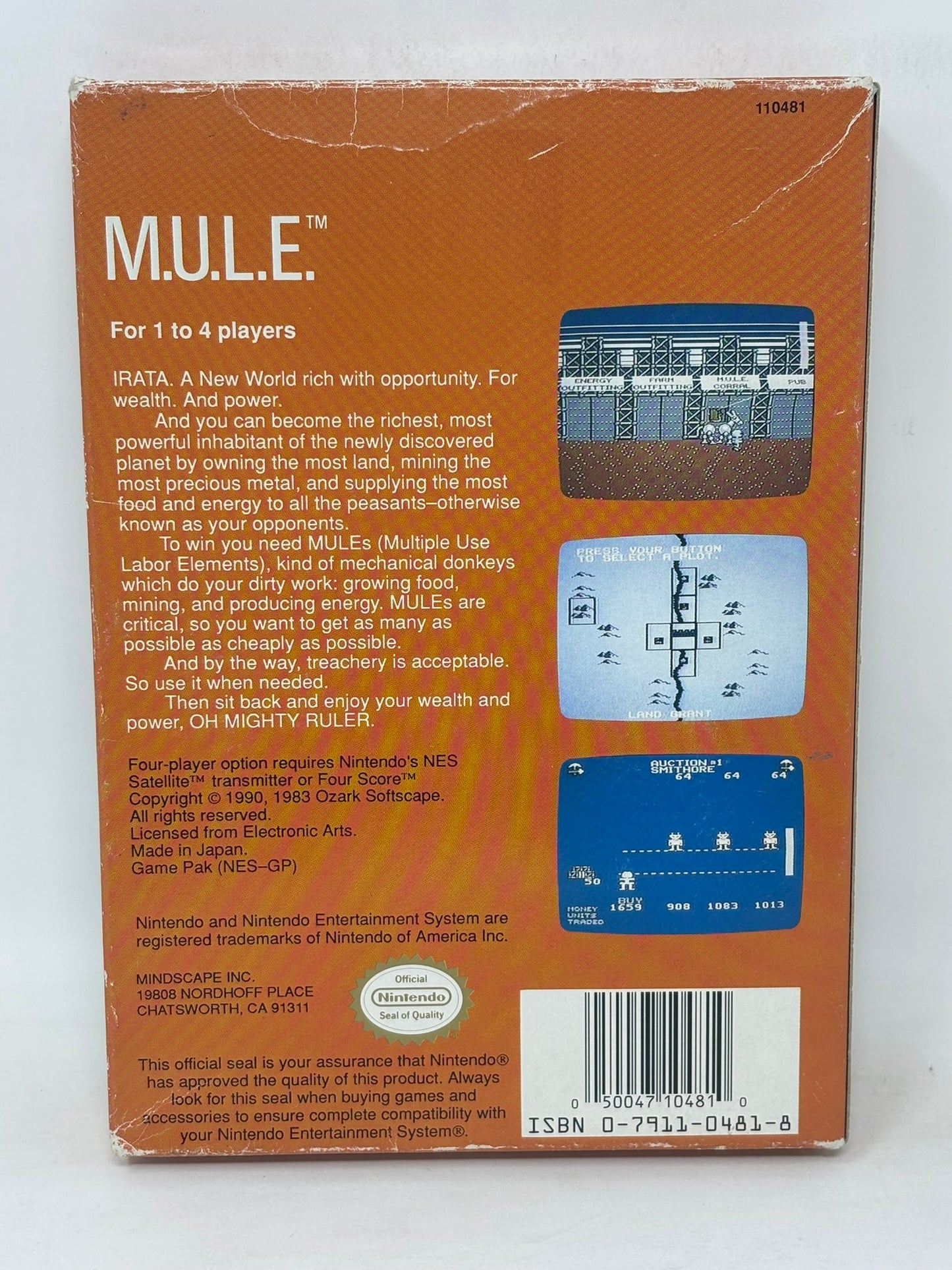 NES Nintendo - M.U.L.E. - Complete