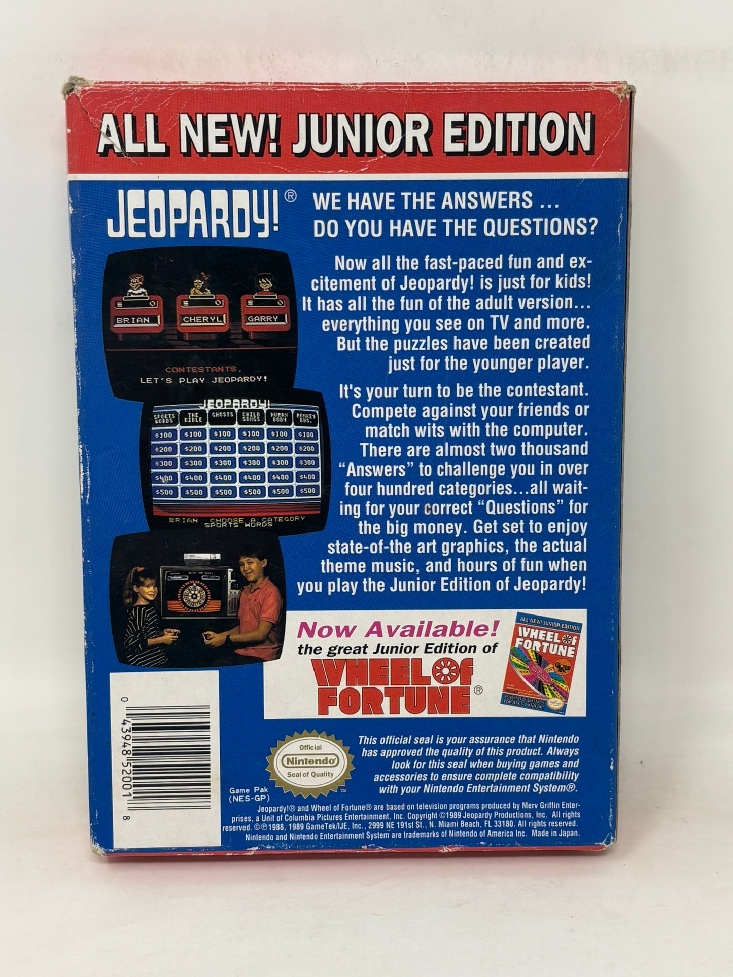 NES Nintendo - Jeopardy Junior Edition - Complete