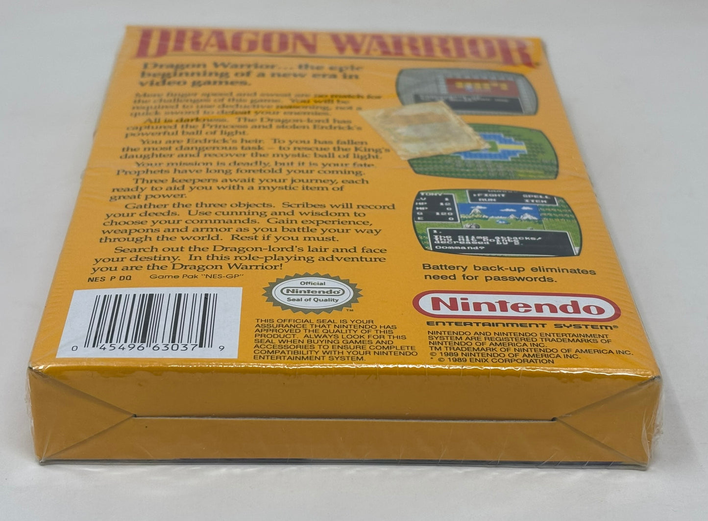 NES Nintendo - Dragon Warrior - Complete w/ Nintendo Power Letter