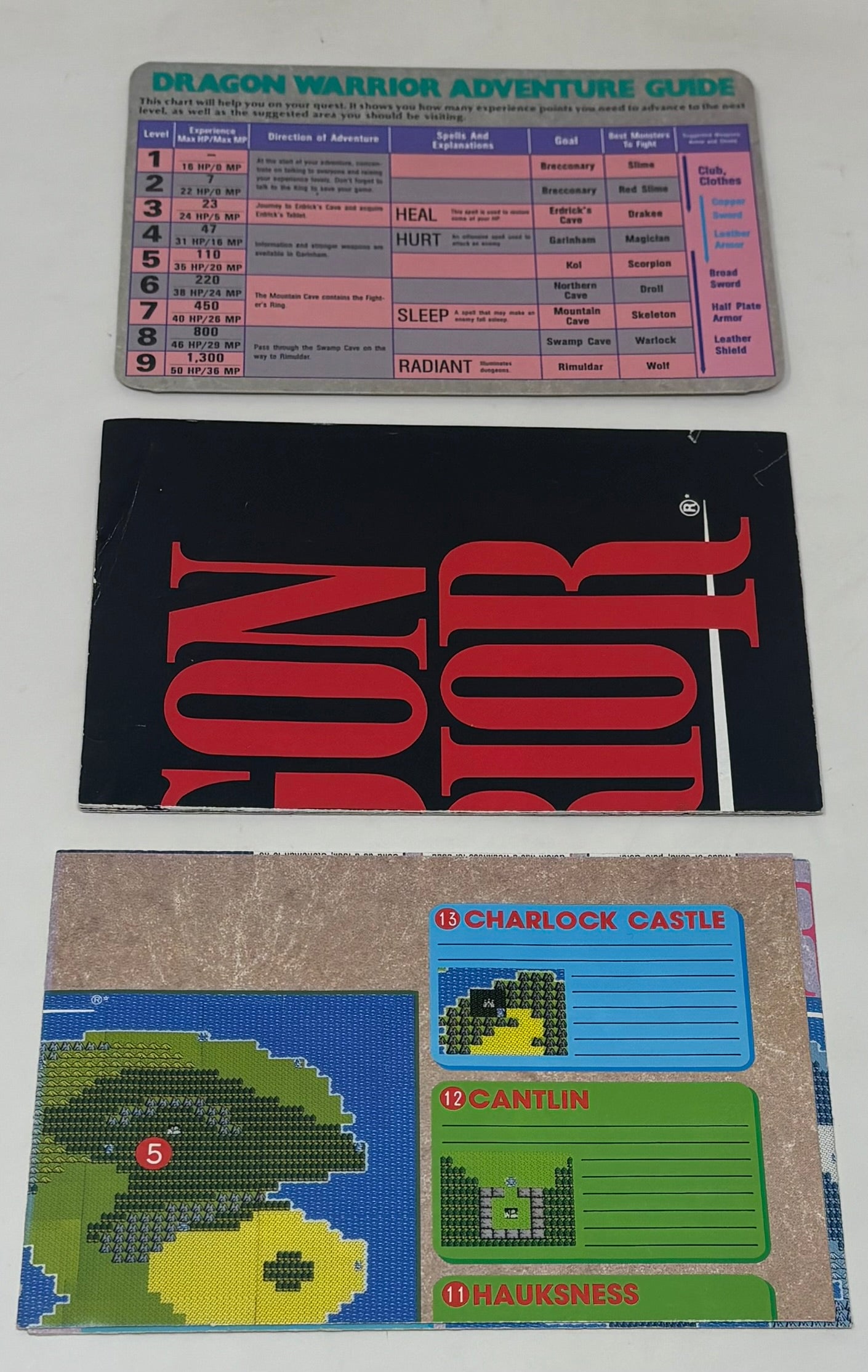NES Nintendo - Dragon Warrior - Complete w/ Nintendo Power Letter