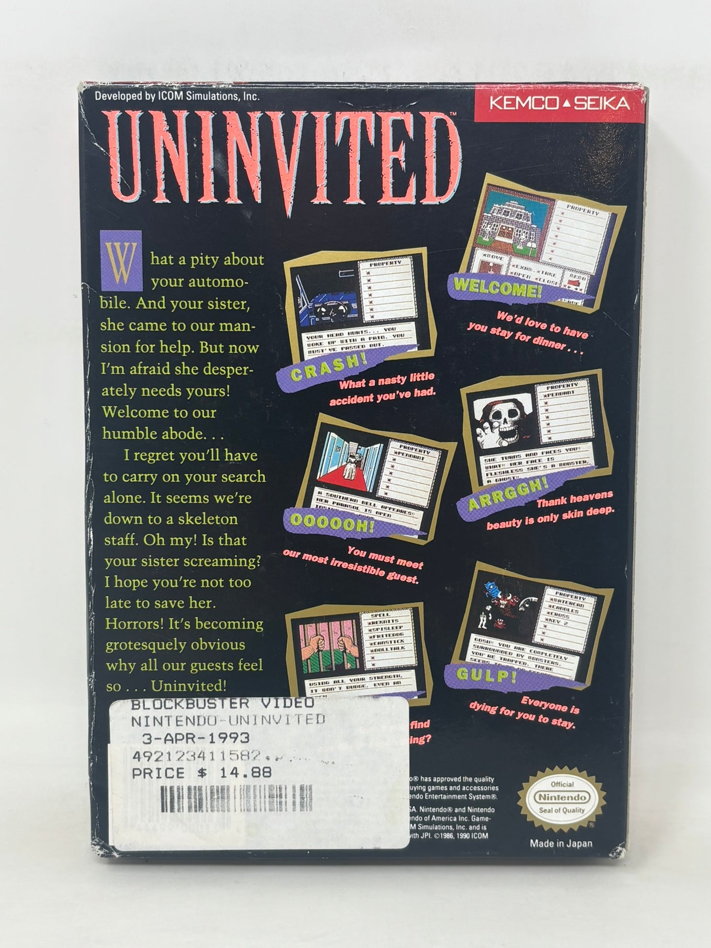 NES Nintendo - Uninvited - In Box