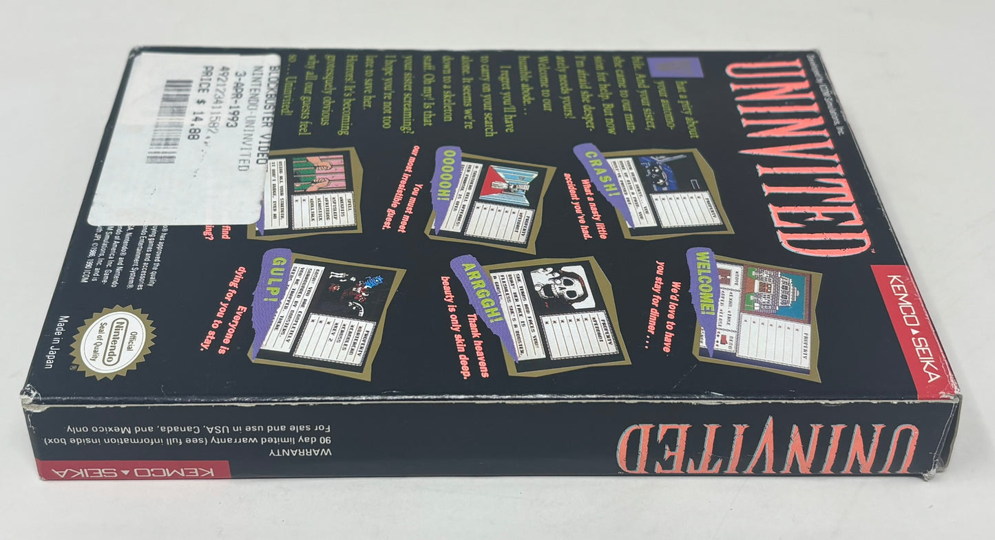 NES Nintendo - Uninvited - In Box