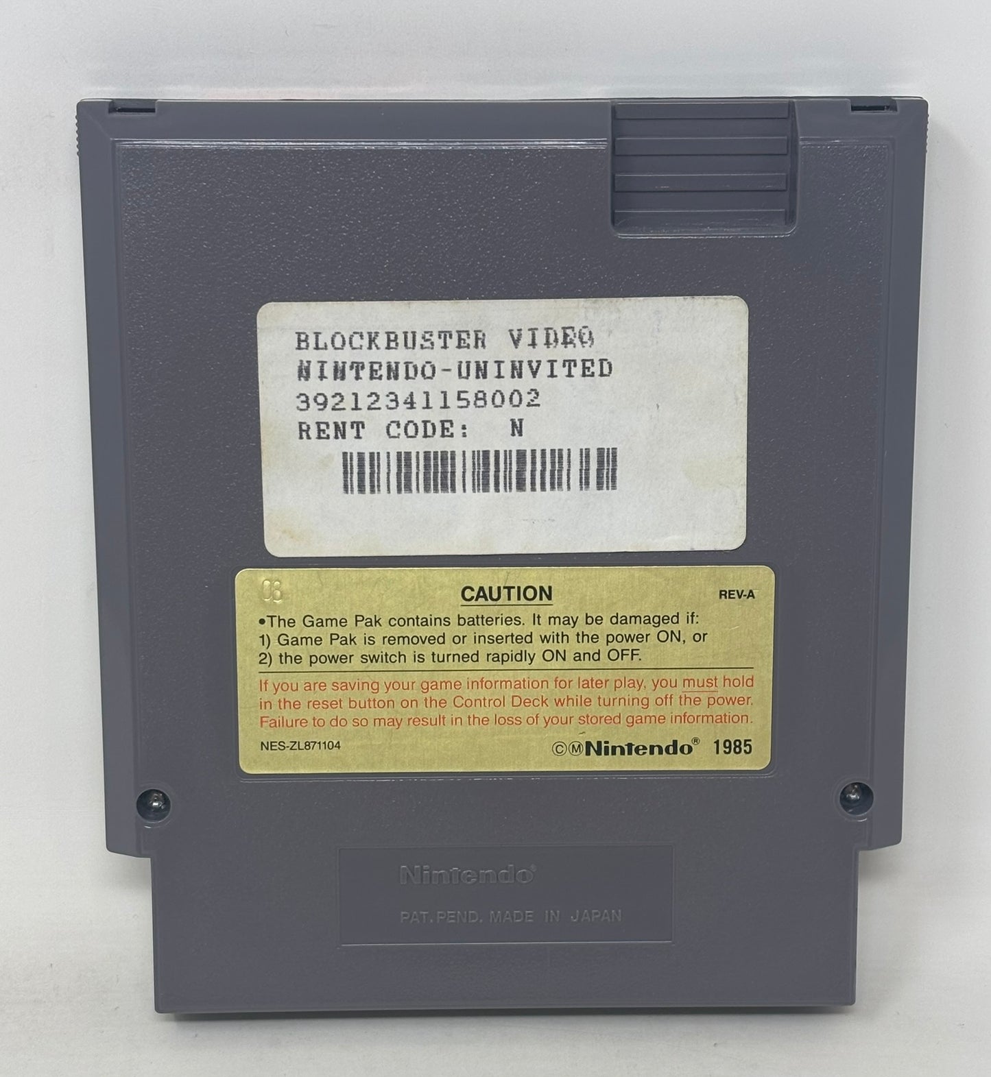 NES Nintendo - Uninvited - In Box