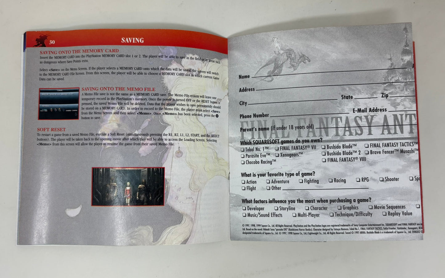Sony PlayStation - Final Fantasy Anthology (Black Label) - Complete