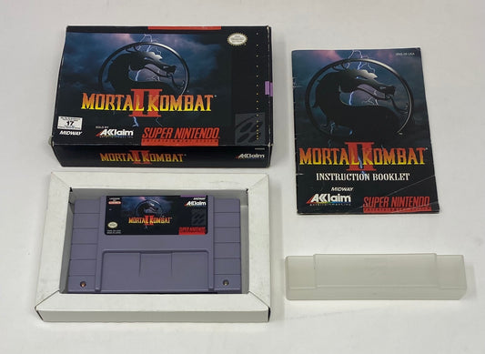 SNES Super Nintendo - Mortal Kombat II - Complete