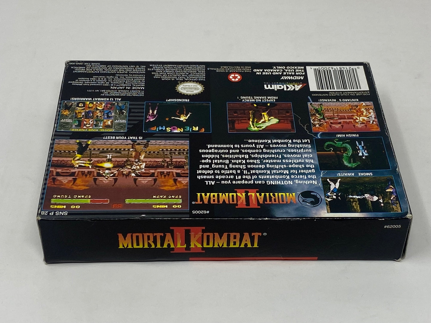 SNES Super Nintendo - Mortal Kombat II - Complete