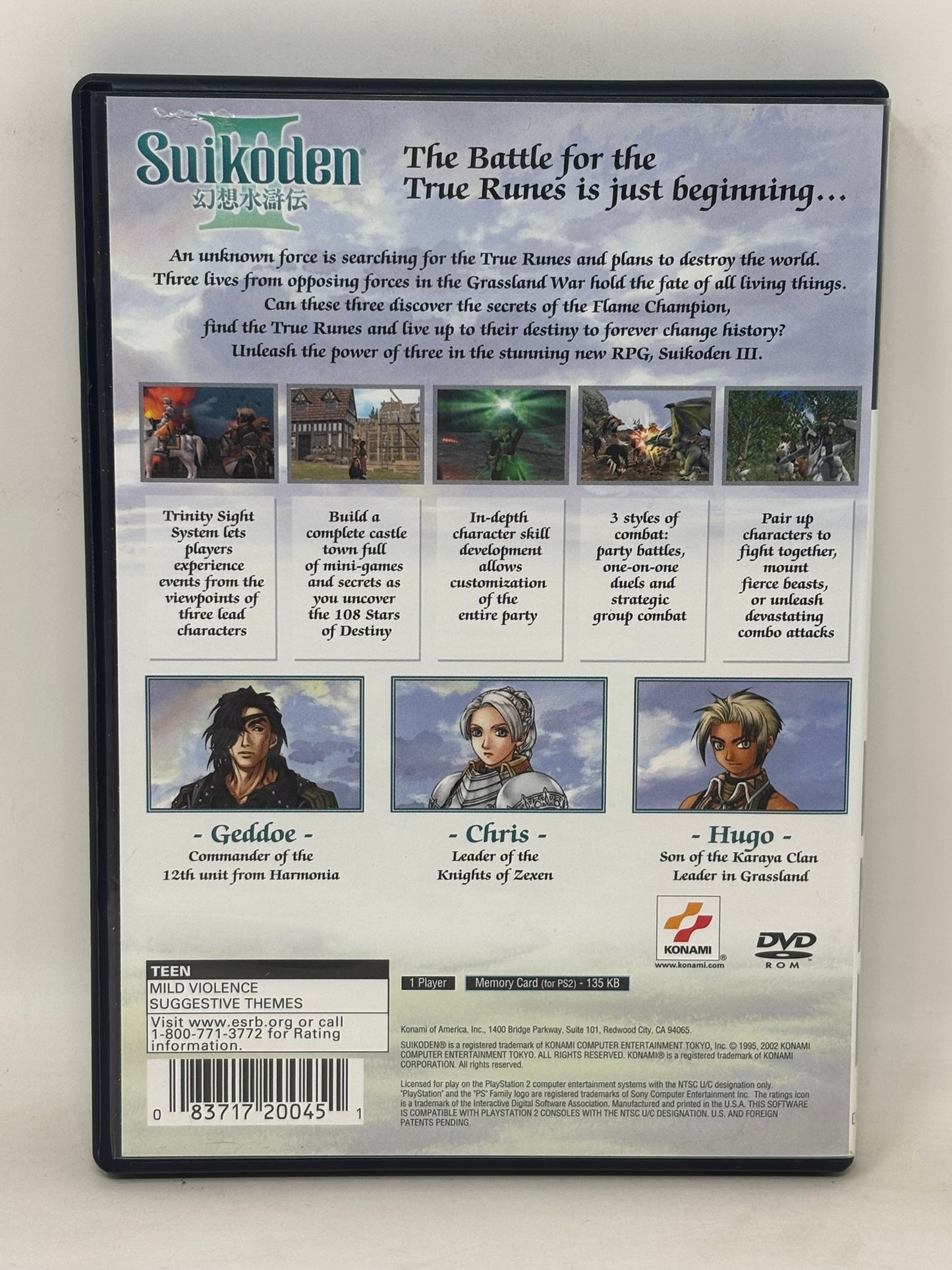 Sony PlayStation 2 - Suikoden III 3 - Complete