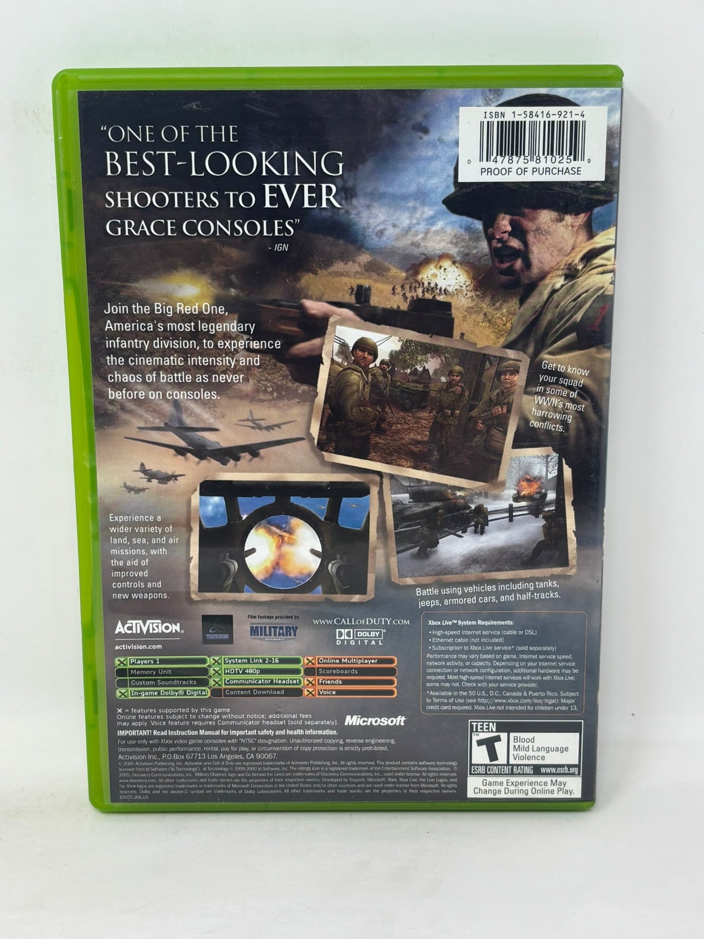 XBox - Call of Duty 2 Big Red One - Complete
