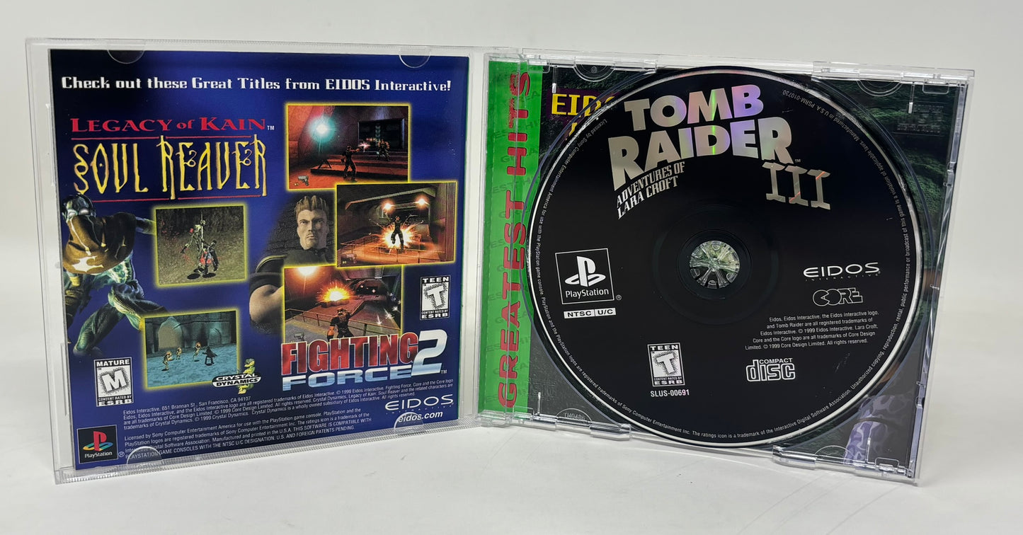 Sony PlayStation - Tomb Raider III (Greatest Hits) Complete