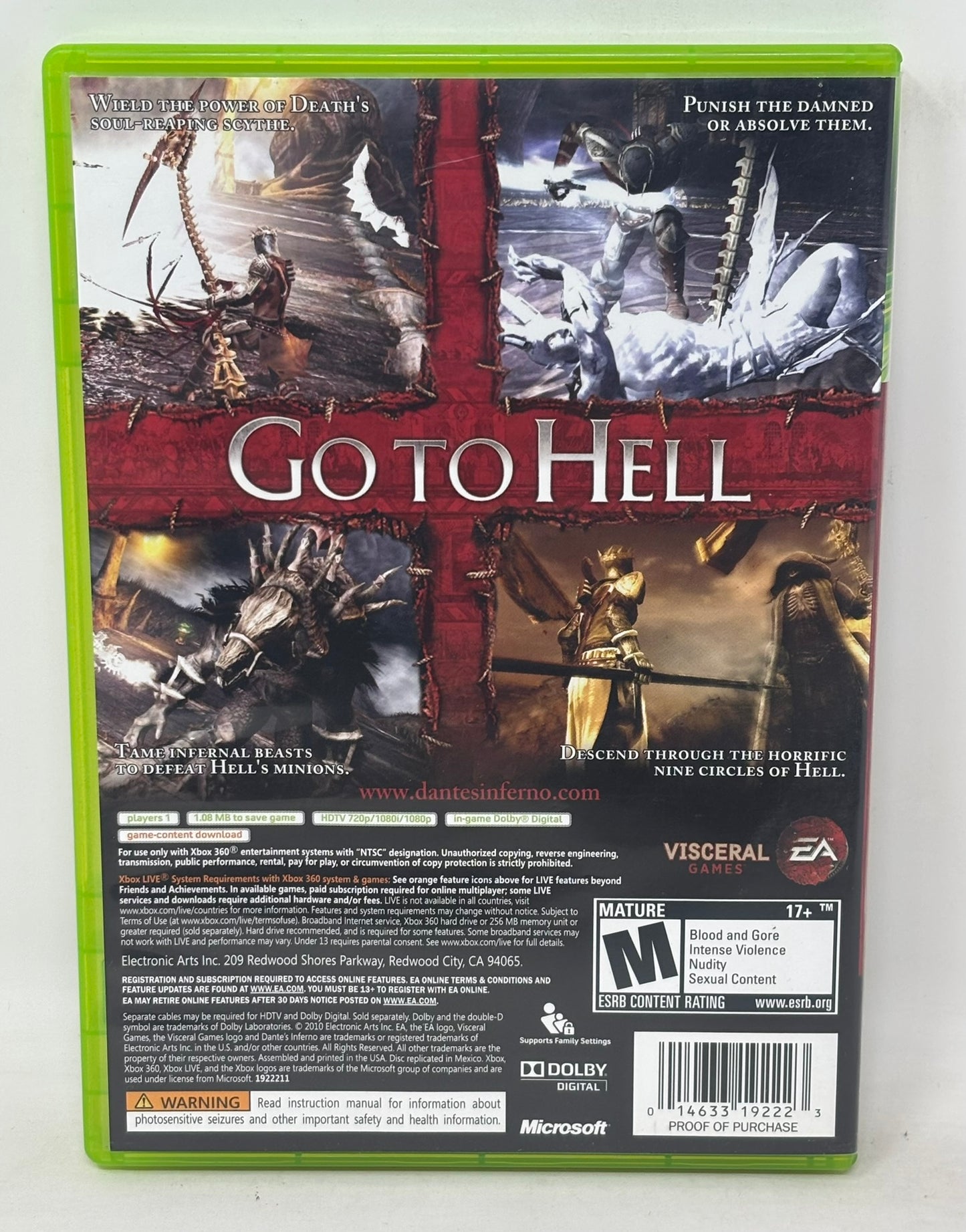 XBox 360 - Dante's Inferno - Complete