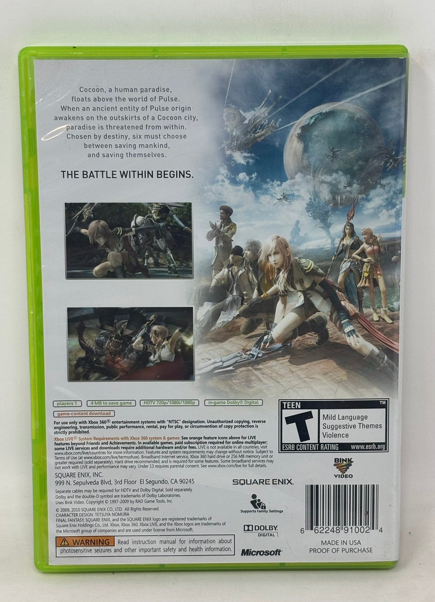 XBox 360 - Final Fantasy XIII 13 - Complete