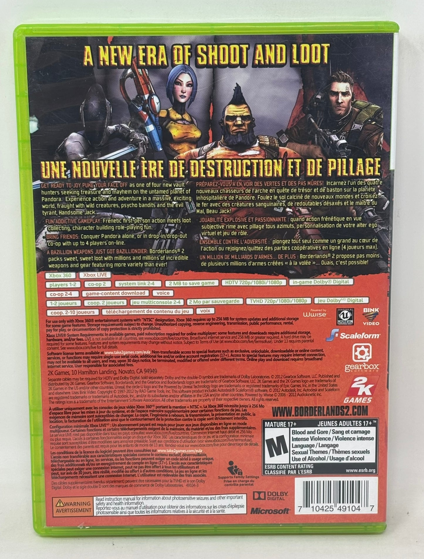 XBox 360 - Borderlands 2 - Complete