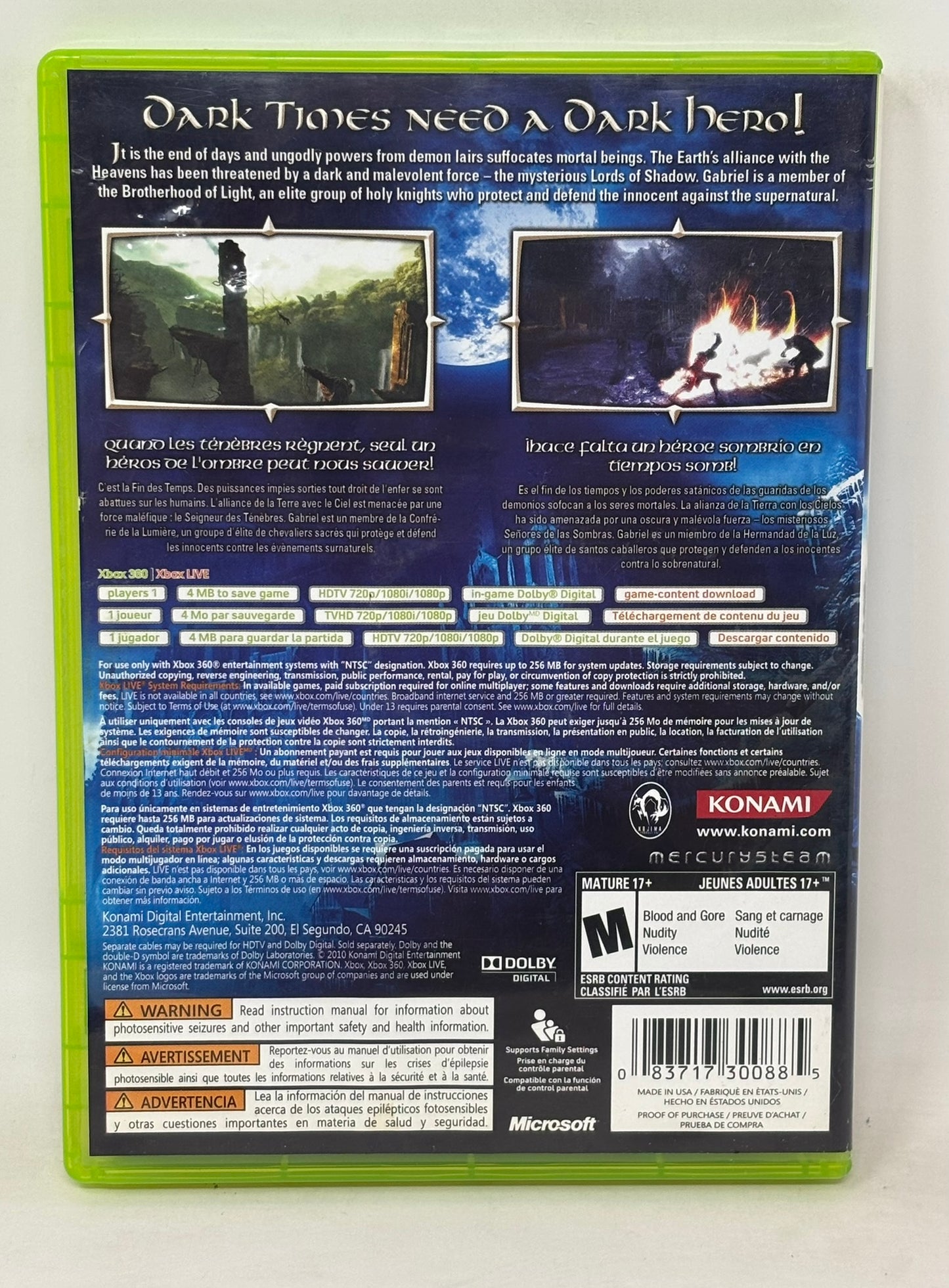 XBox 360 - Castlevania Lords of Shadow - Complete