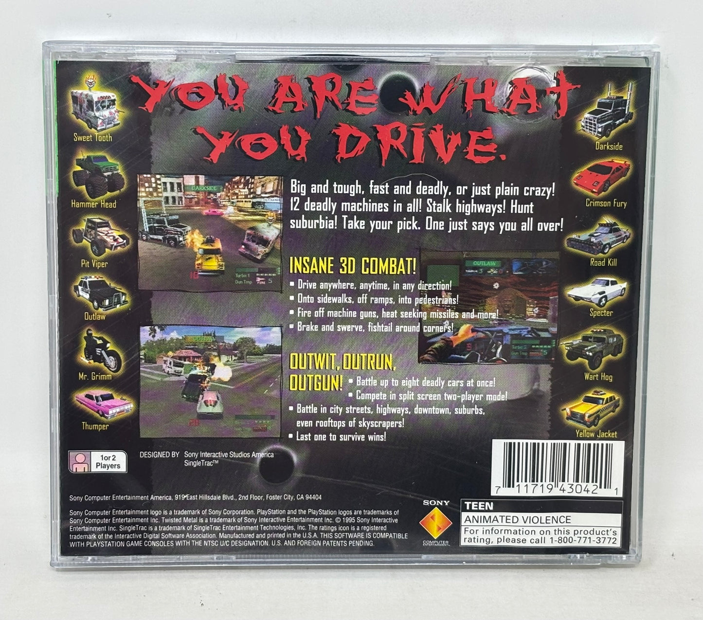 Sony PlayStation - Twisted Metal (Greatest Hits) - Complete