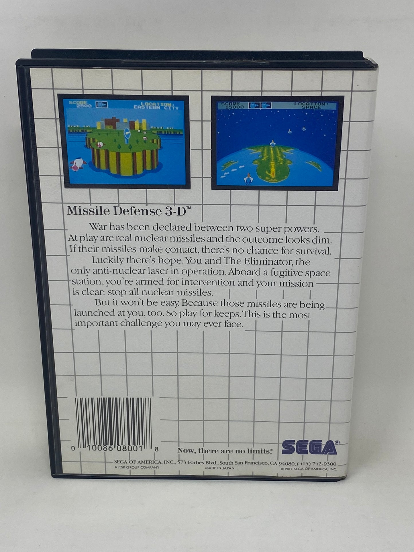 Sega Master System - Missile Defense 3D - Complete