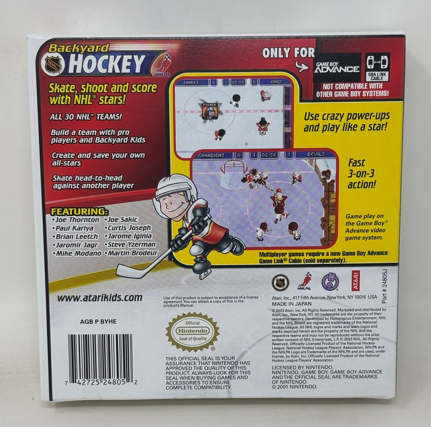 Nintendo Game Boy Advance - Backyard Hockey - Complete