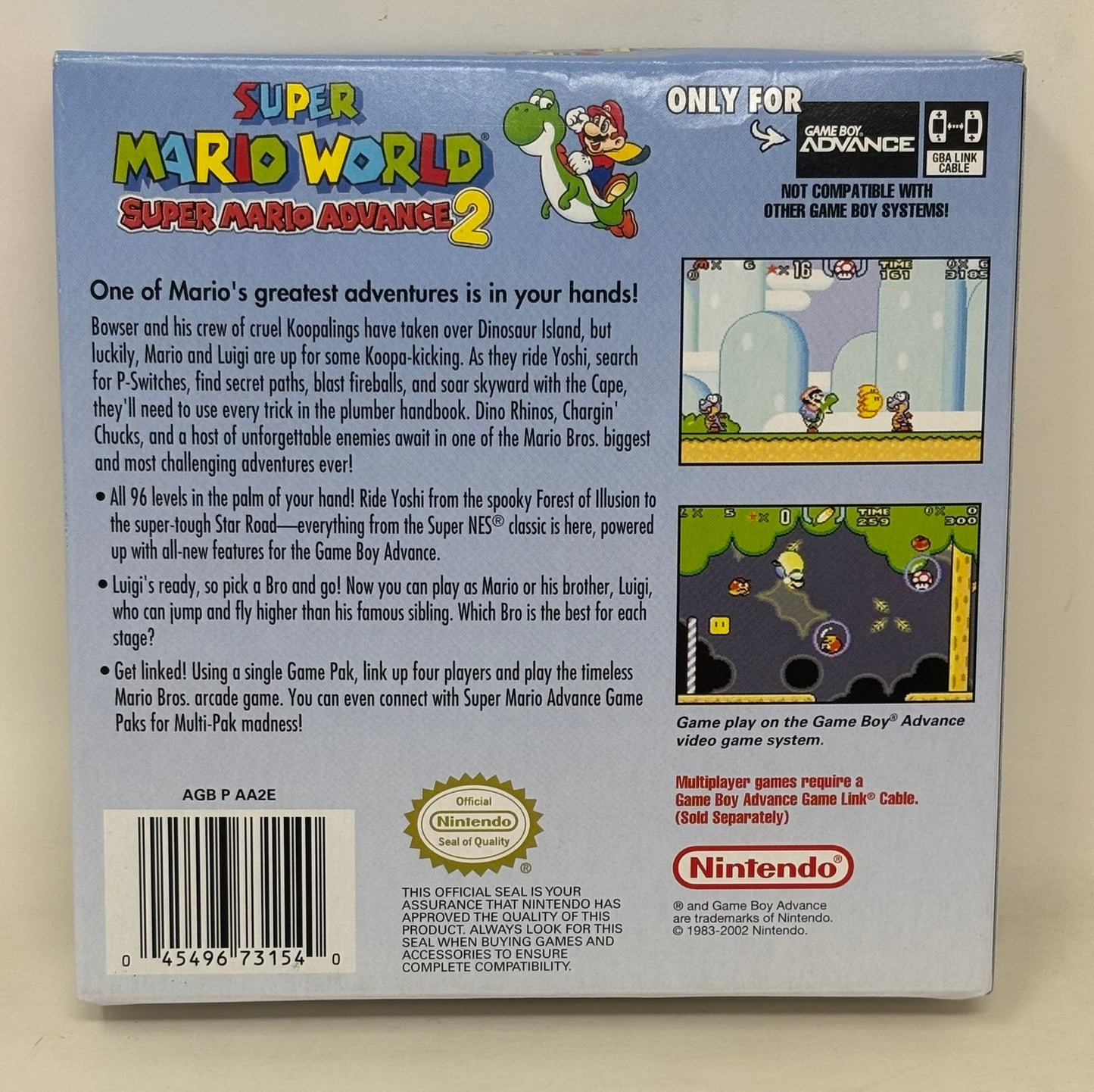 Nintendo Game Boy Advance - Super Mario World: Super Mario Advance 2 - Complete
