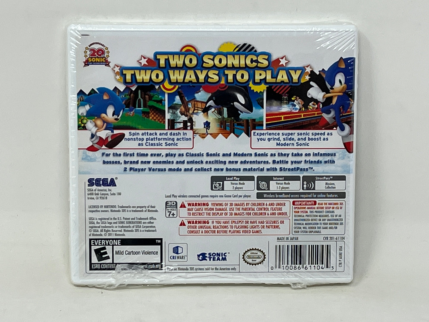 Nintendo 3DS - Sonic Generations - Brand New